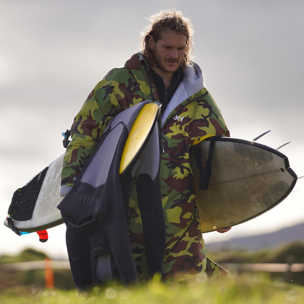 dryrobe Advance Long Sleeve Changing Robe - Camo / Grey Extra Image 7